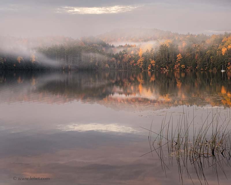 October Dawn and Mist,Post Pond