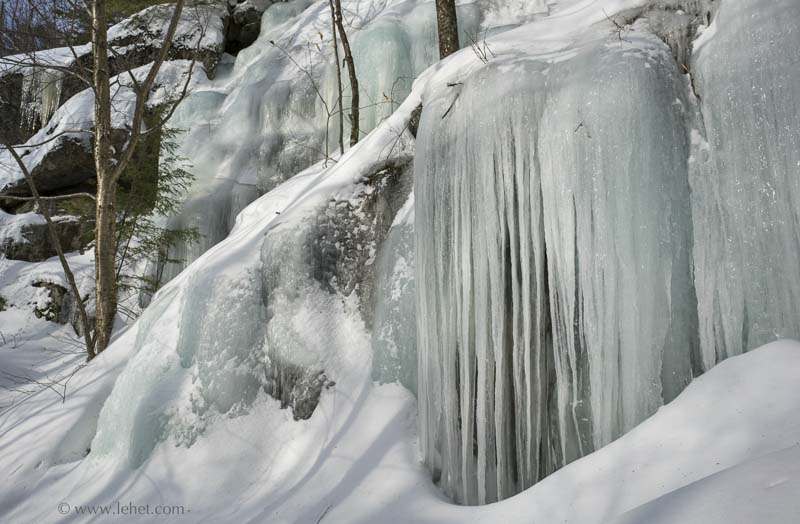 Cliff Icicles on Mt Ascutney,Color