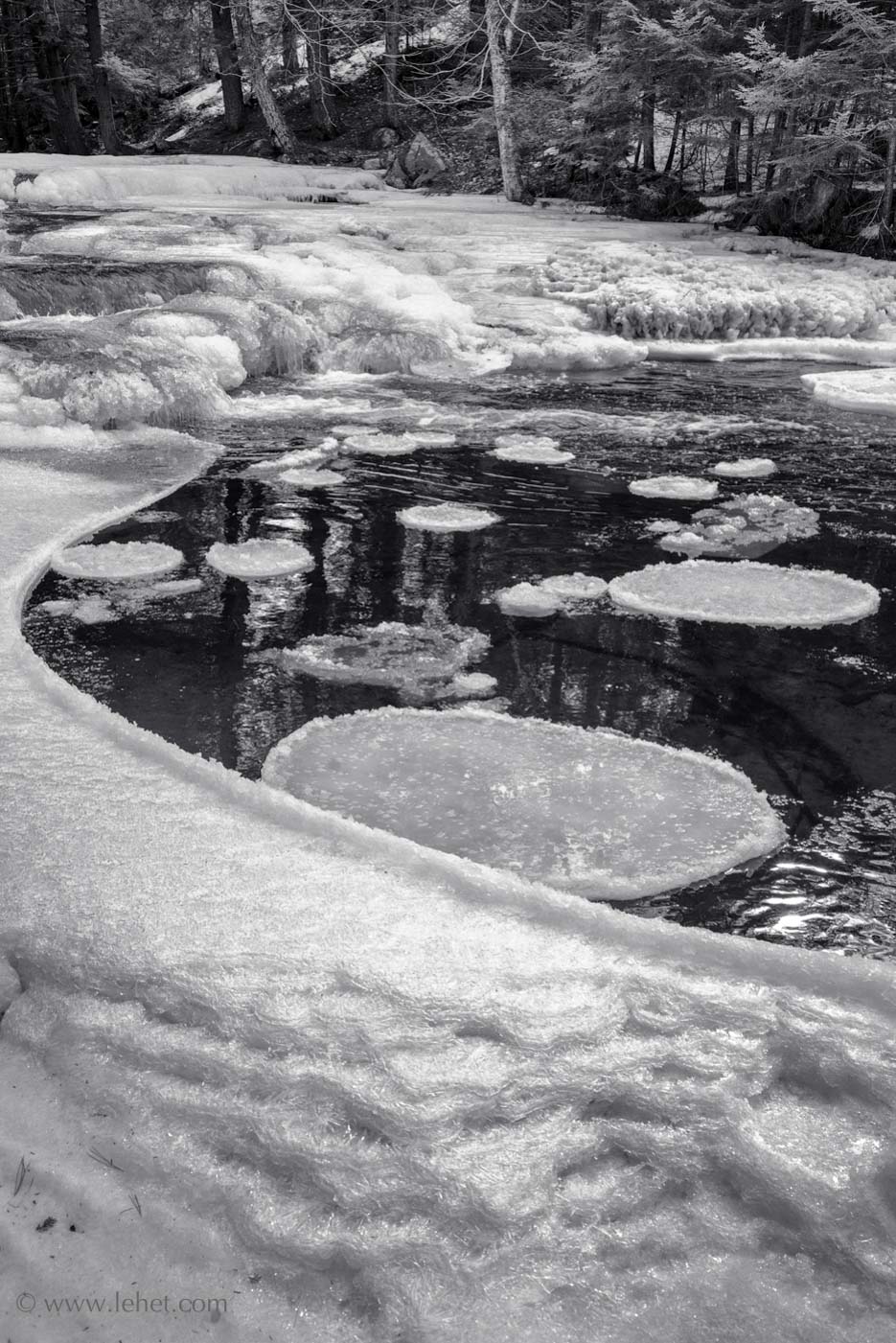 Ice Circles in a Water Circle, NH