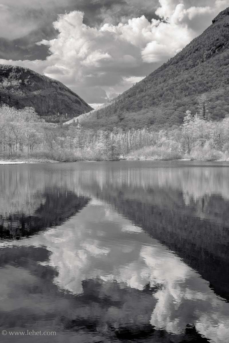 White Mountains, Cloud Reflections in Pond, Infrared